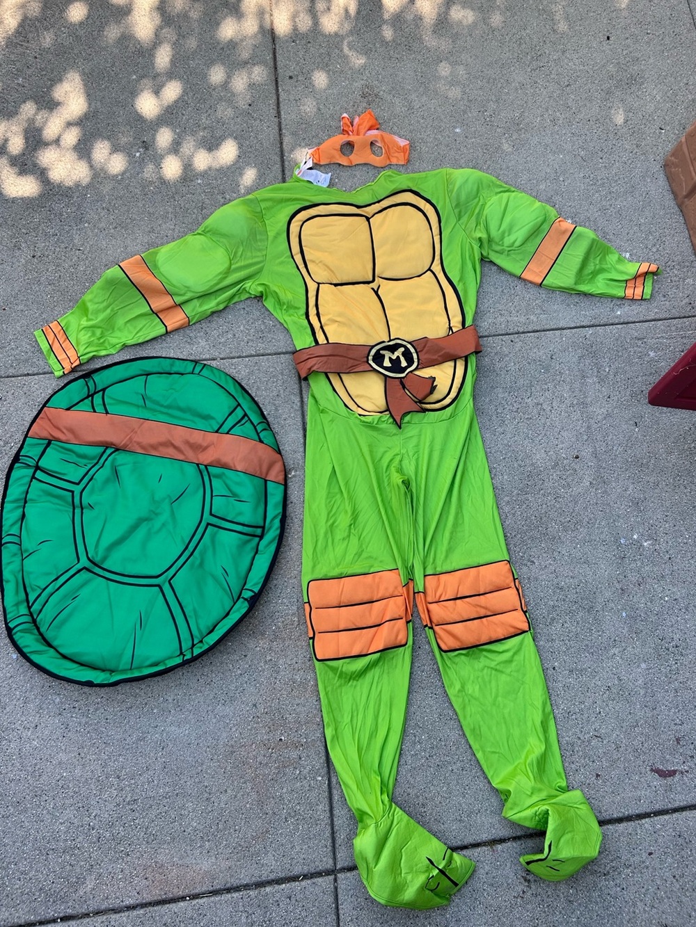 Medium Rubie's Green & Orange Turtle Costume for Adult